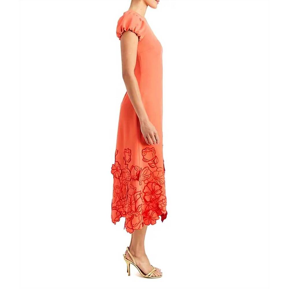 NEW MESTIZA NEW YORK perla midi dress in calypso coral
